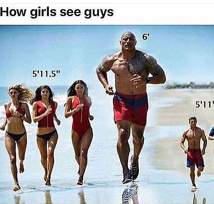 5 6 girls - How girls see guys 5'11.5" 5'11"