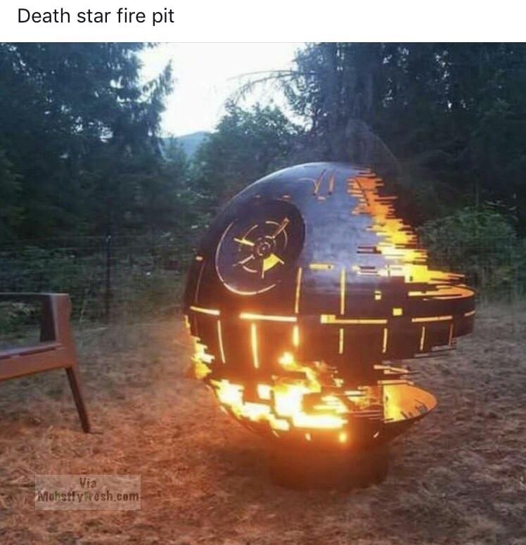 death star fire pit - Death star fire pit Via Mostly resh.com