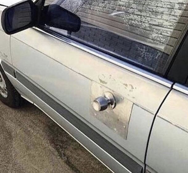 car with door knob