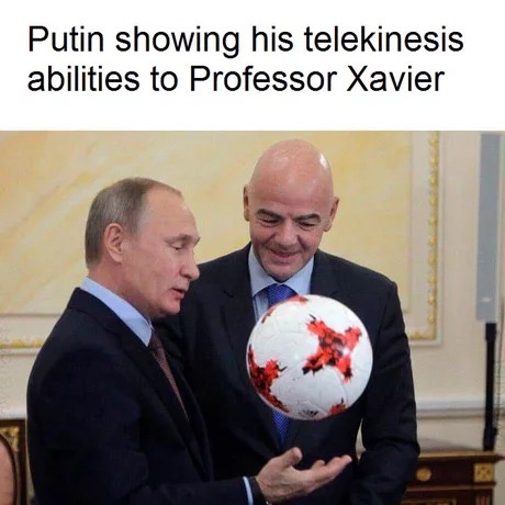 putin showing his telekinesis to xavier - Putin showing his telekinesis abilities to Professor Xavier