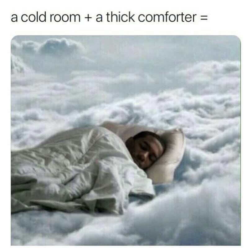 cold room thick comforter - a cold room a thick comforter