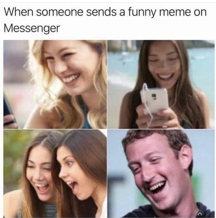someone sends a funny meme on messenger - When someone sends a funny meme on Messenger