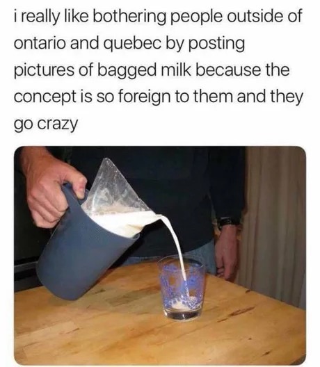 hilarious life hacks - i really bothering people outside of ontario and quebec by posting pictures of bagged milk because the concept is so foreign to them and they go crazy
