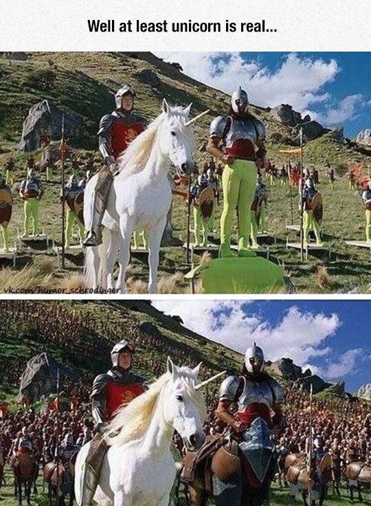 narnia special effects - Well at least unicorn is real... vk.com humor schrodinger