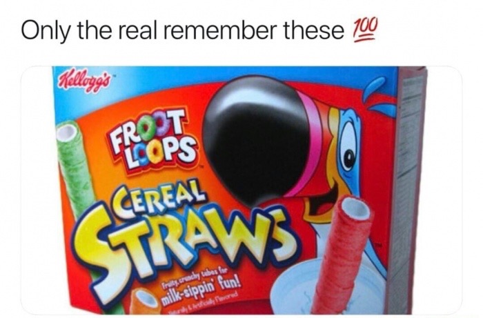 snack - Only the real remember these 100 Kellogg's Frops Cereal milksippin fun!