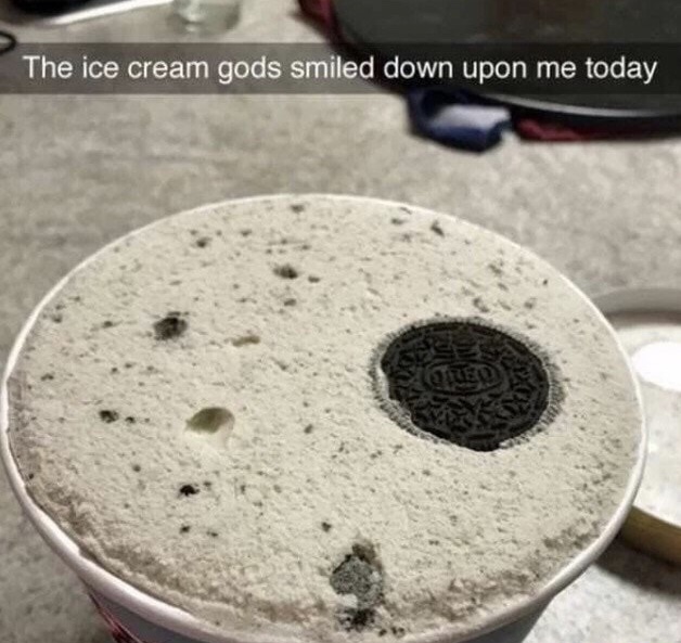 The ice cream gods smiled down upon me today