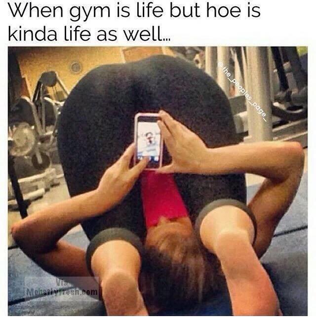 gym hoe meme - When gym is life but hoe is kinda life as well... Monsiirresi.com