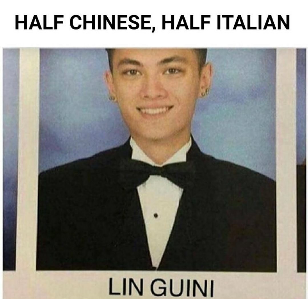 half chinese half italian - Half Chinese, Half Italian Lin Guini