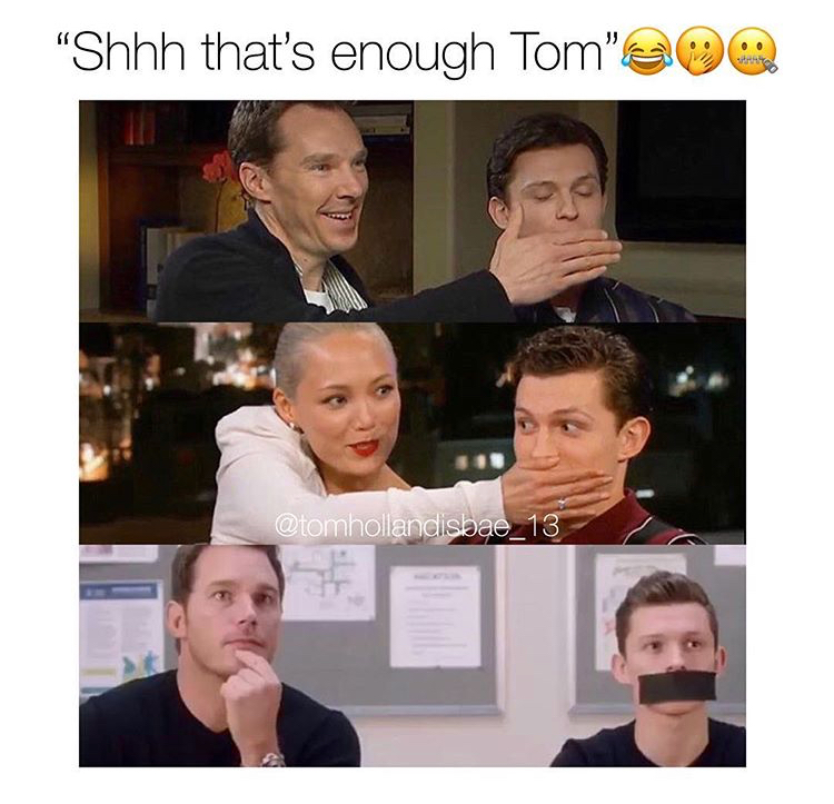 photo caption - "Shhh that's enough Tom"