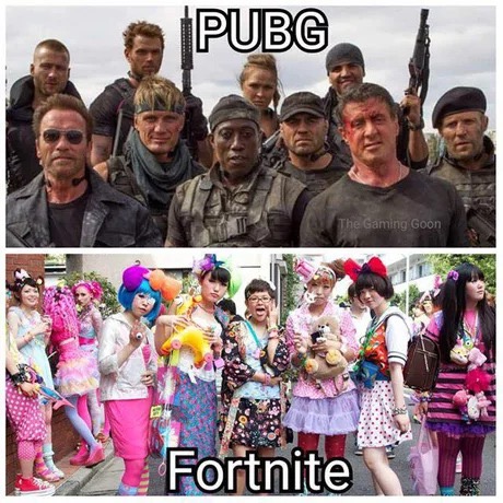 fortnite vs pubg meme - Pubg The Gaming Goon Fortnite
