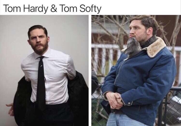 memes - tom hardy tom softy - Tom Hardy & Tom Softy