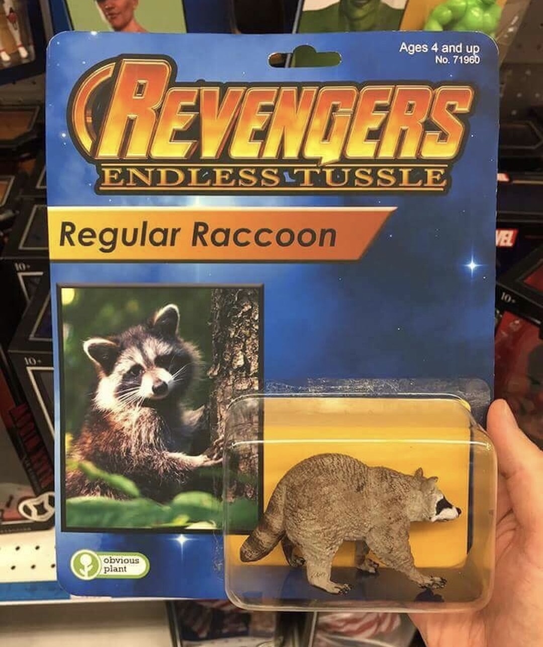 memes - revengers action figures - Ages 4 and up No. 71960 Gevengers Endless Tussle Regular Raccoon obvious plant