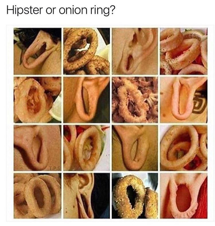 onion ring ears - Hipster or onion ring?