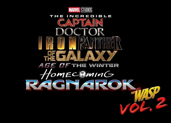 memes - graphics - Marvel Studios The Incredible Captain Doctor Iron Panther The Galaxy Age Of The Winter HomECOMING Ragnarok Vol. 2