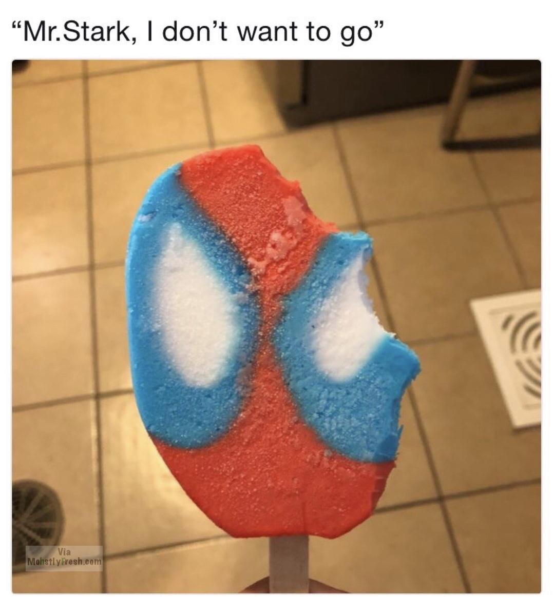 memes - mr stark i don t want to go ice cream - Mr.Stark, I don't want to go" Via Mohstly resh.com