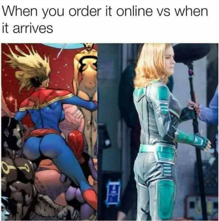 reality is often disappointing - When you order it online vs when it arrives