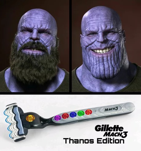 memes - thanos gillette meme - Mach Gillette MACH3 Thanos Edition