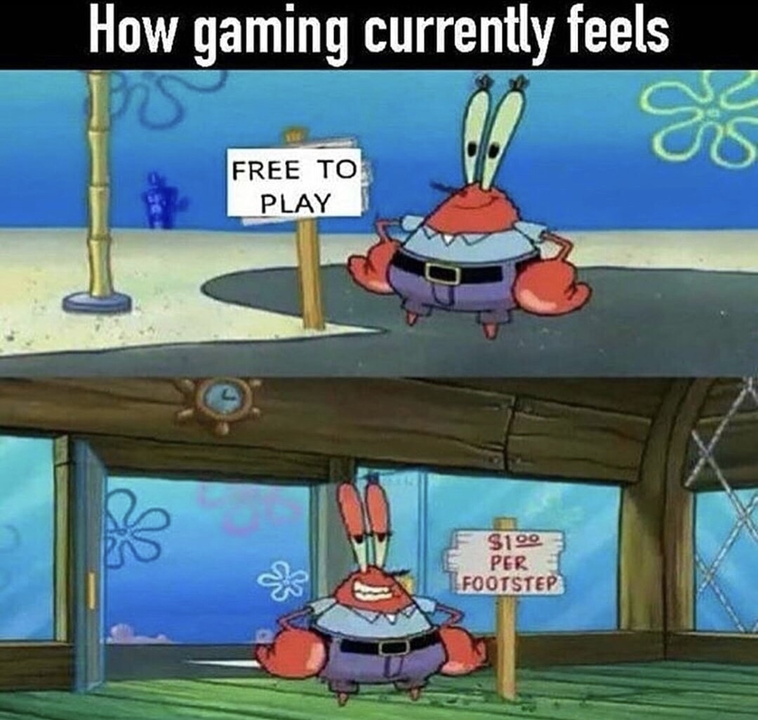 memes - gaming whale meme - How gaming currently feels Free To Play $190 Per Footstep