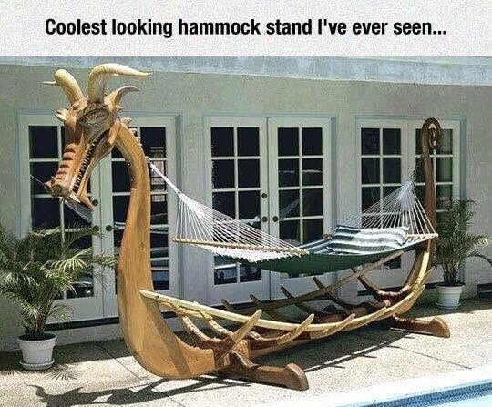 memes - viking hammock meme - Coolest looking hammock stand I've ever seen...