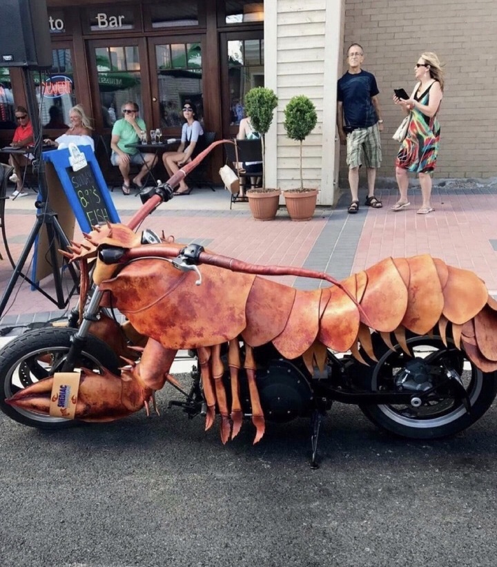 Monday meme with pic of a motorcycle made to look like a giant roach