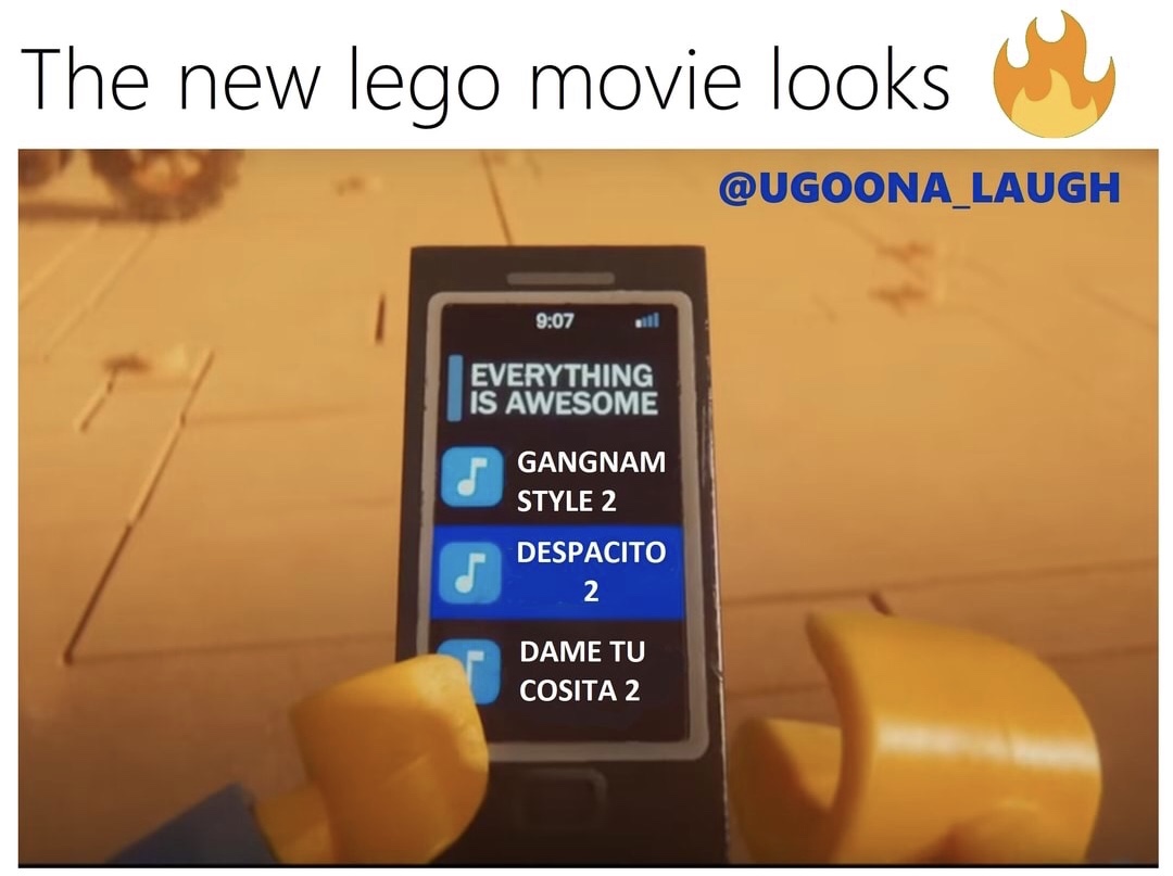 smartphone - The new lego movie looks Everything Is Awesome Gangnam Style 2 Despacito Dame Tu Cosita 2