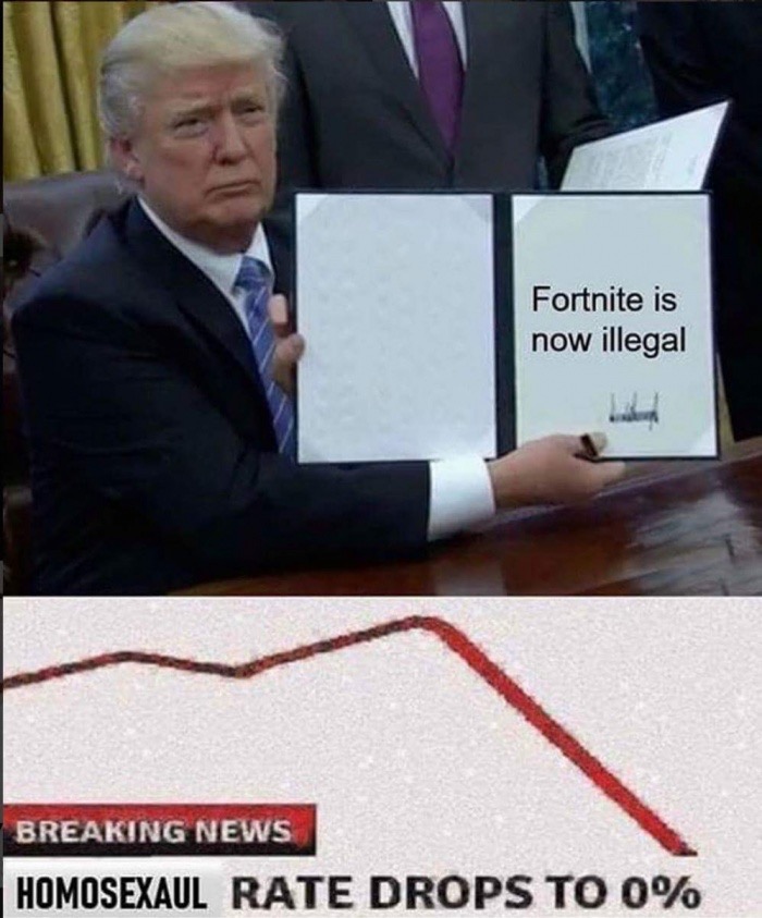 fortnite is now illegal - Fortnite is now illegal Breaking News Homosexaul Rate Drops To 0%