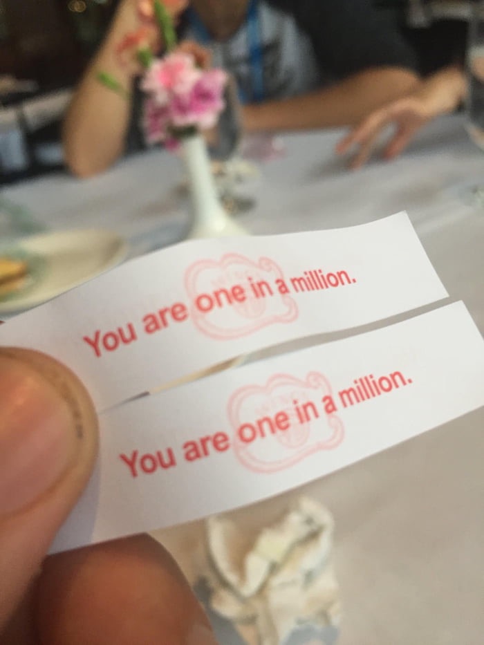 you re one in a million meme - You are one in a million. You are one in a million.