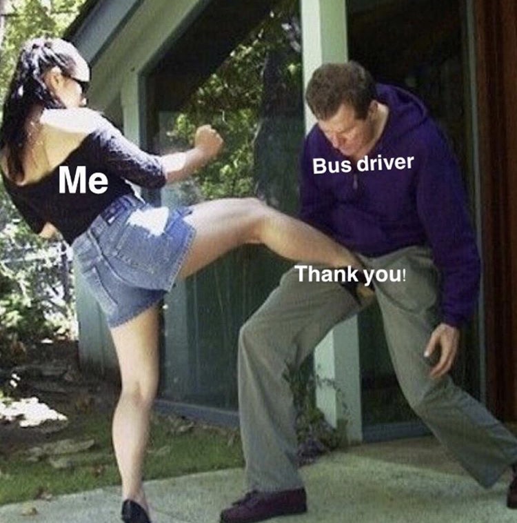 very funny couples - Bus driver Me Thank you!