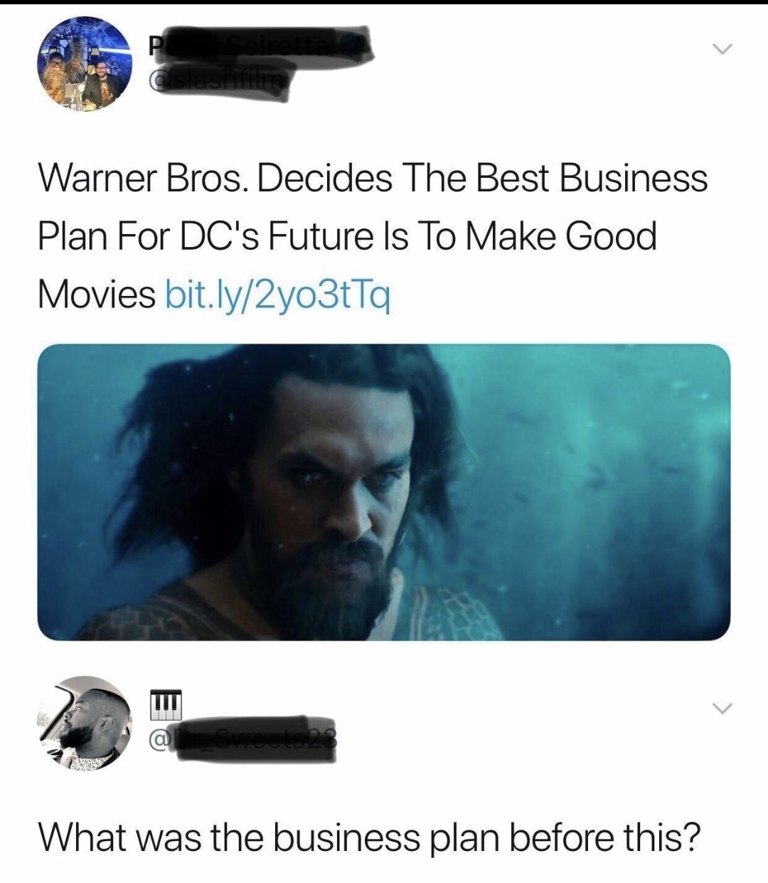 media - Warner Bros. Decides The Best Business Plan For Dc's Future Is To Make Good Movies bit.ly2yo3tTq What was the business plan before this?