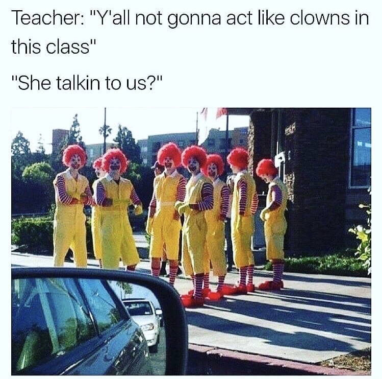 Bunch of clowns meme
