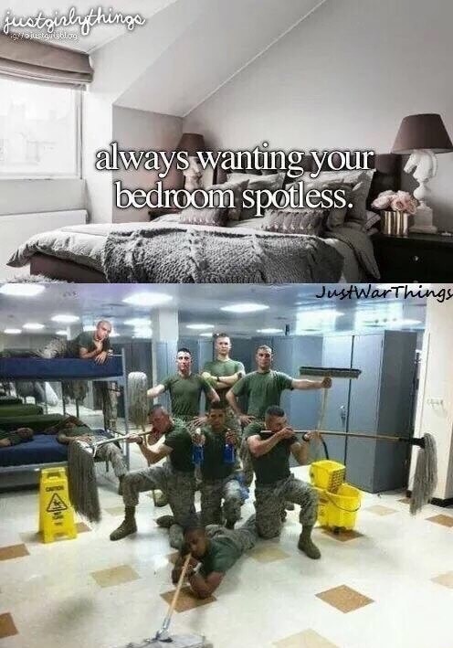 military cleaning - justgirlythinge always wanting your bedroom spotless. JustWar Things