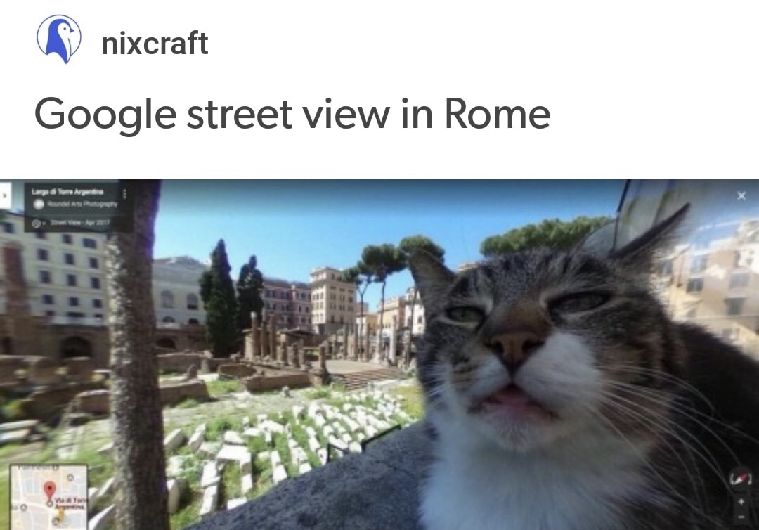 street view at historical site in rome - nixcraft Google street view in Rome