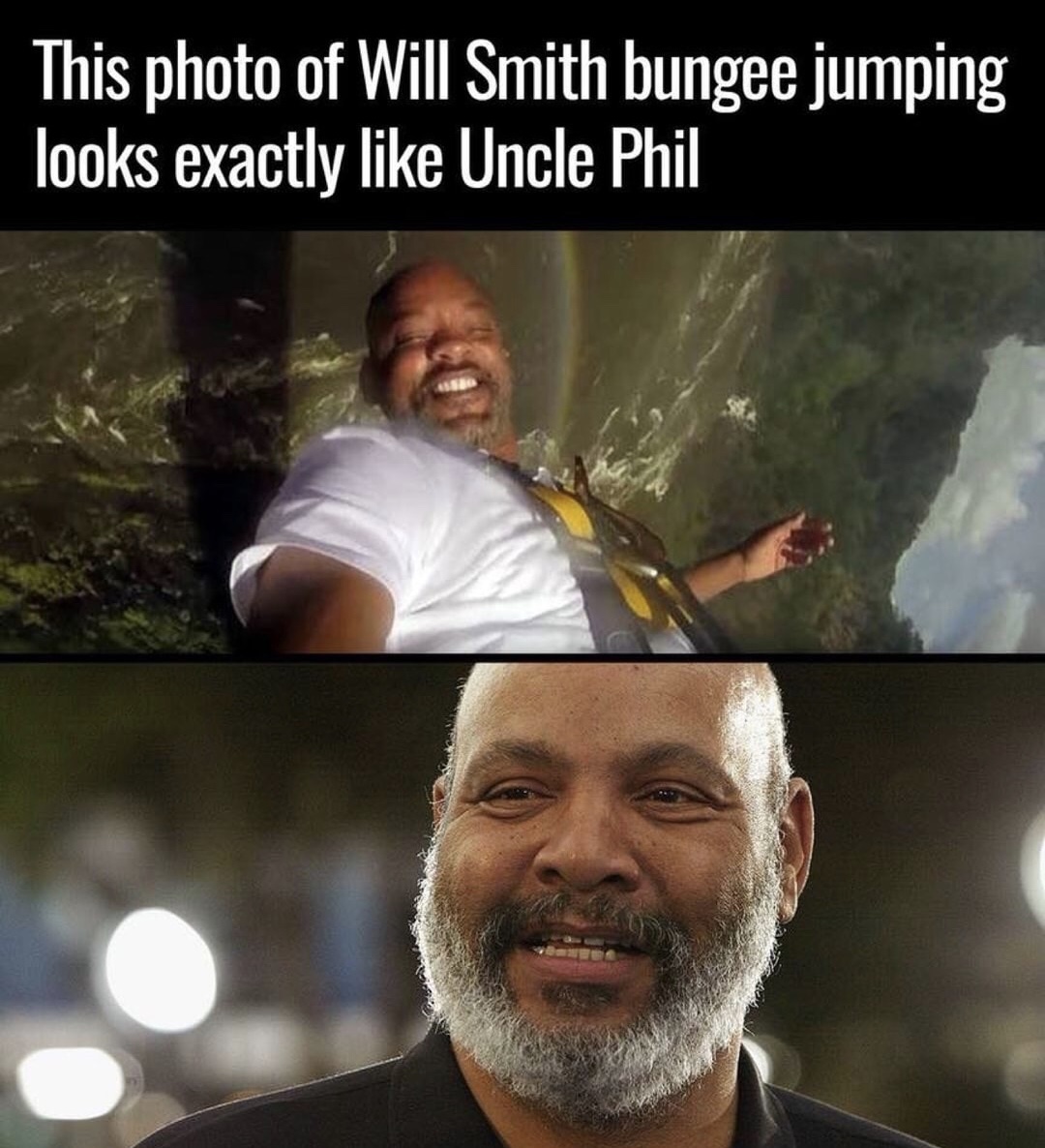 fresh prince of bel air dad - This photo of Will Smith bungee jumping looks exactly Uncle Phil