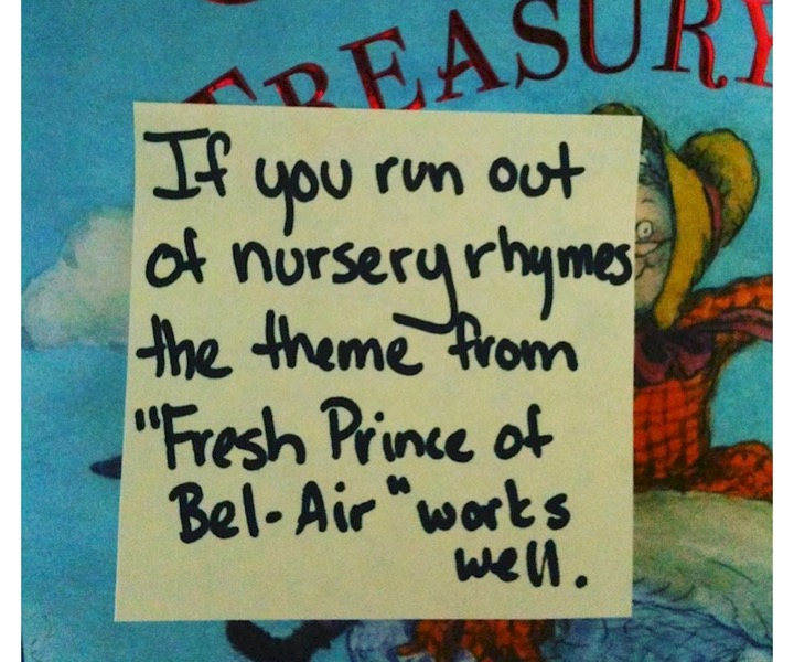 calligraphy - Areasur If you run out of nursery rhymes the theme from "Fresh Prince of BelAir "works Well.
