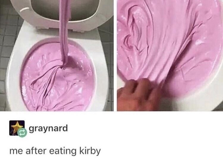 meme stream - me after eating kirby - graynard me after eating kirby