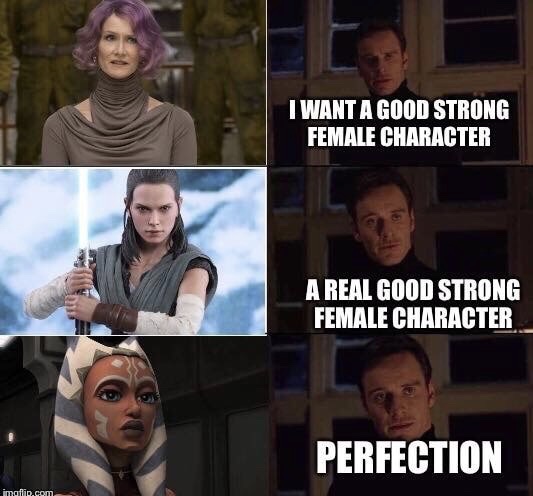 dank memes - female character meme - I Want A Good Strong Female Character A Real Good Strong Female Character Perfection imgflip.com
