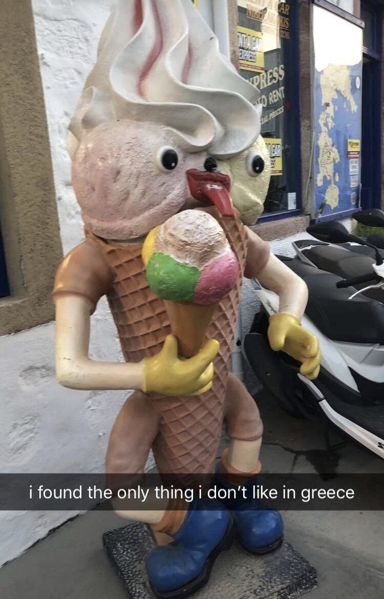 cursed image icecream - Press O Rent Pend i found the only thing i don't in greece