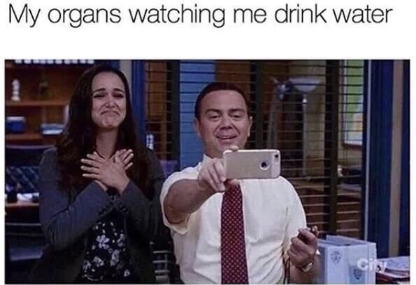 meme of popular memes 2018 - My organs watching me drink water