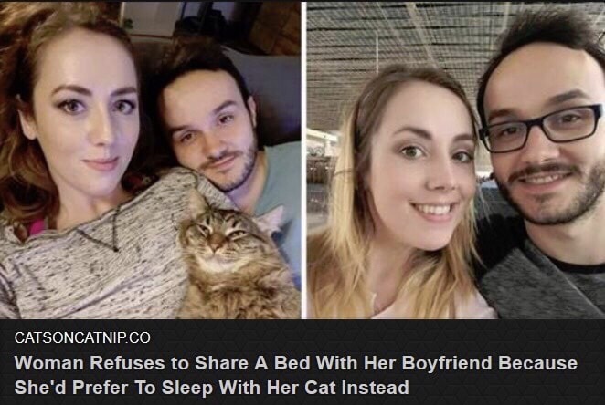my wife's boyfriend - Catsoncatnip.Co Woman Refuses to A Bed With Her Boyfriend Because She'd Prefer To Sleep With Her Cat Instead