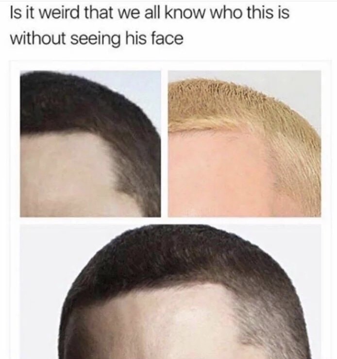 eminem hairline meme - Is it weird that we all know who this is without seeing his face