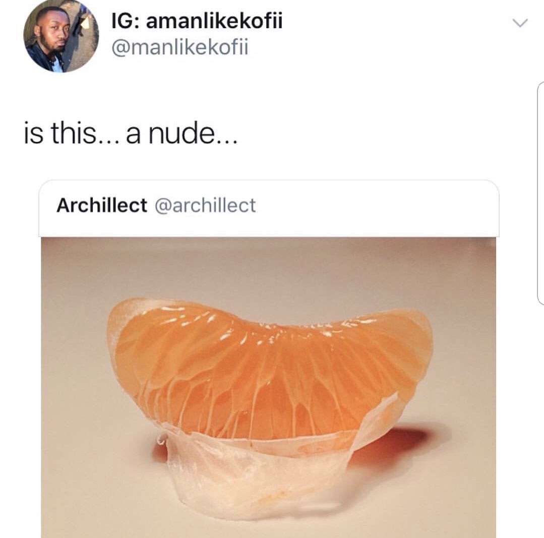 memes - orange - Ig amankofii is this... a nude... Archillect