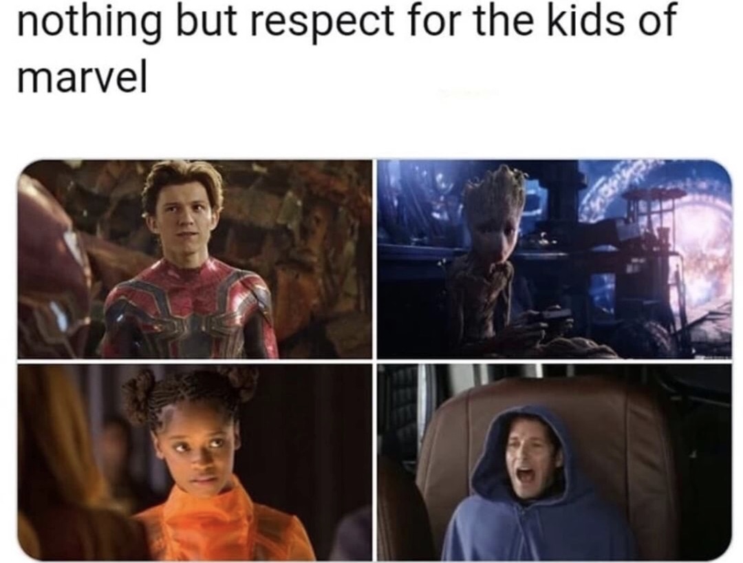 memes - Marvel Cinematic Universe - nothing but respect for the kids of marvel