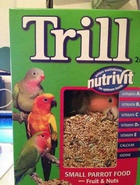 trill parrot food - Trill multit nutrivit For optimum Vitamin A Vitamin B Vitamin C Vitamin D Vitamin E Calcium Jodine Small Parrot Food With Fruit & Nuts