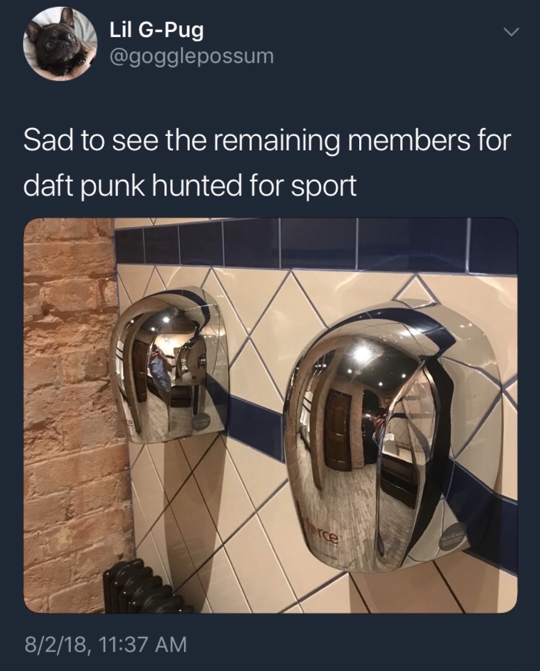angle - Lil GPug Sad to see the remaining members for daft punk hunted for sport 8218,