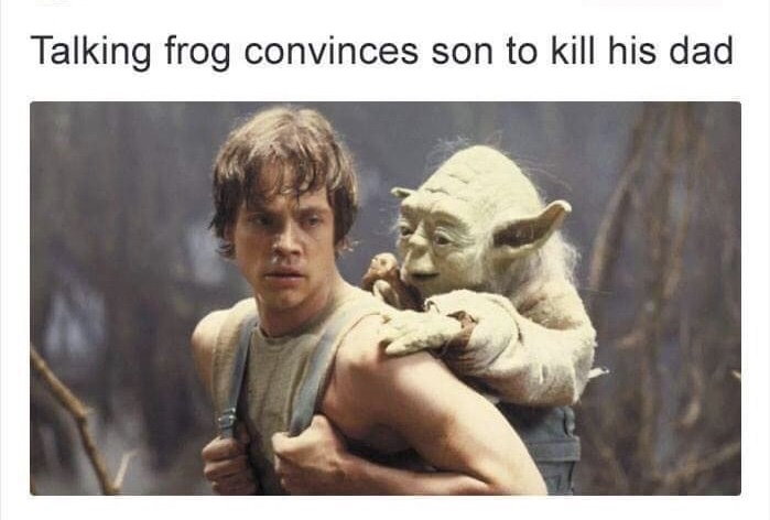 memes - star wars luke and yoda - Talking frog convinces son to kill his dad
