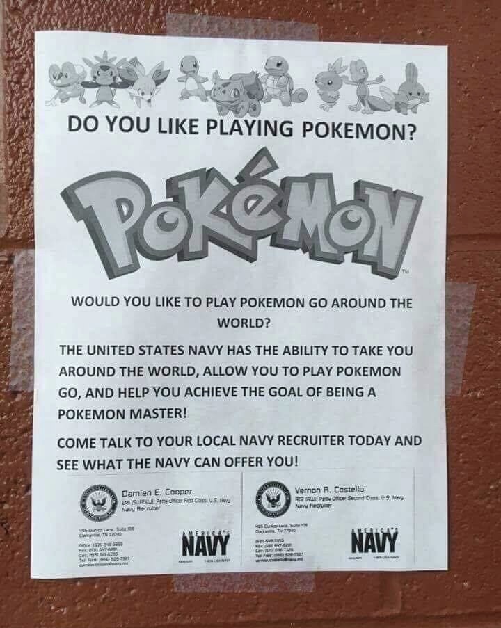 memes - pokemon 30 day challenge - Do You Playing Pokemon? Domov Would You To Play Pokemon Go Around The World? The United States Navy Has The Ability To Take You Around The World, Allow You To Play Pokemon Go, And Help You Achieve The Goal Of Being A Pok