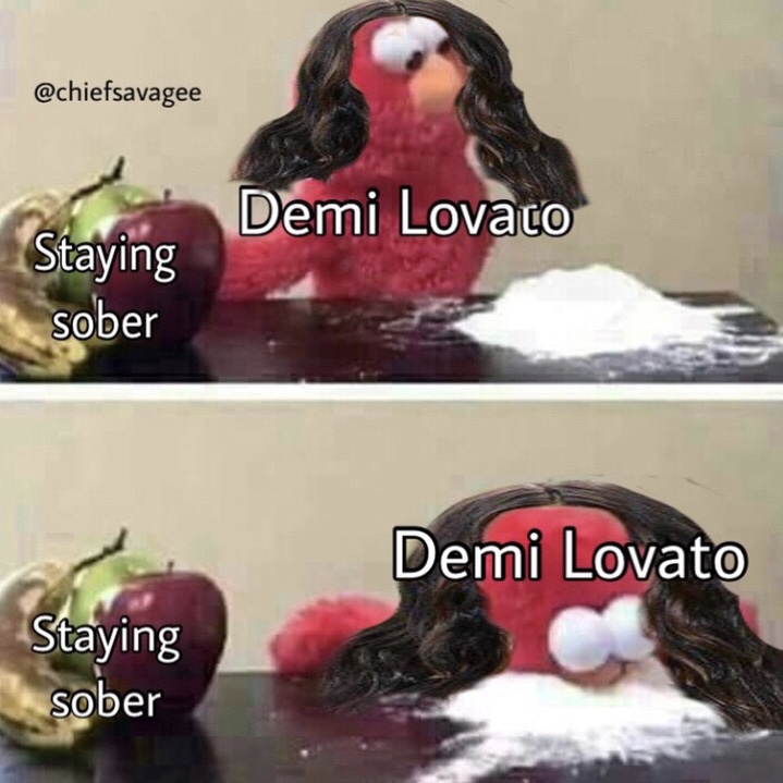 memes - elmo coke meme blank - Demi Lovato Staying sober Demi Lovato Staying sober