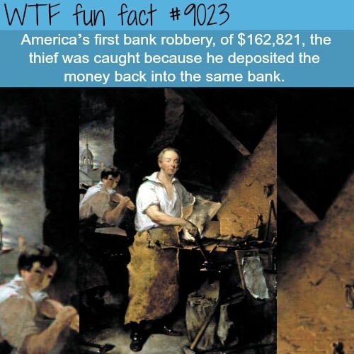 dank meme of John Neagle - Wtf fun fact America's first bank robbery, of $162,821, the thief was caught because he deposited the money back into the same bank.