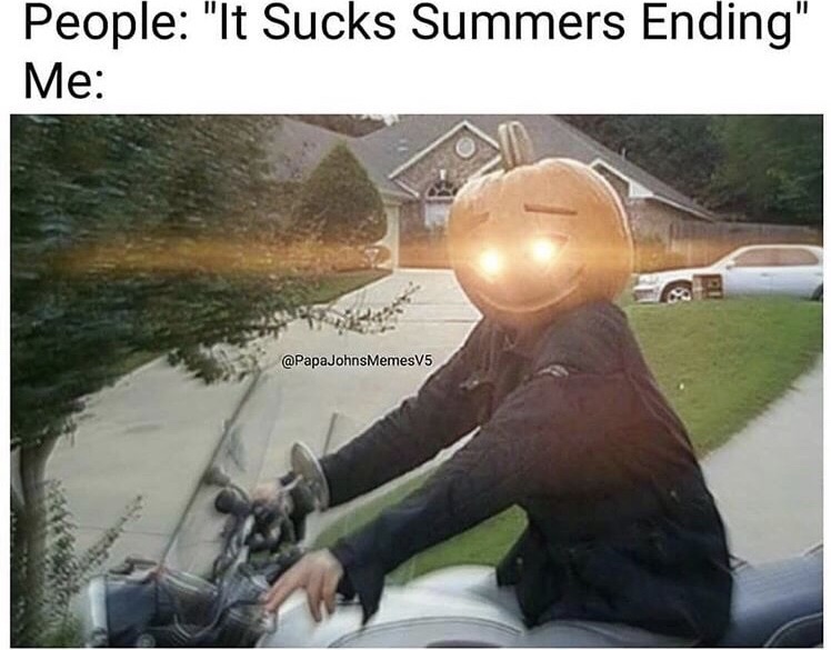 memes - sad pumpkin meme - People "It Sucks Summers Ending" Me