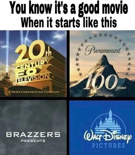 Sunday meme about good movie studios with a porn one included